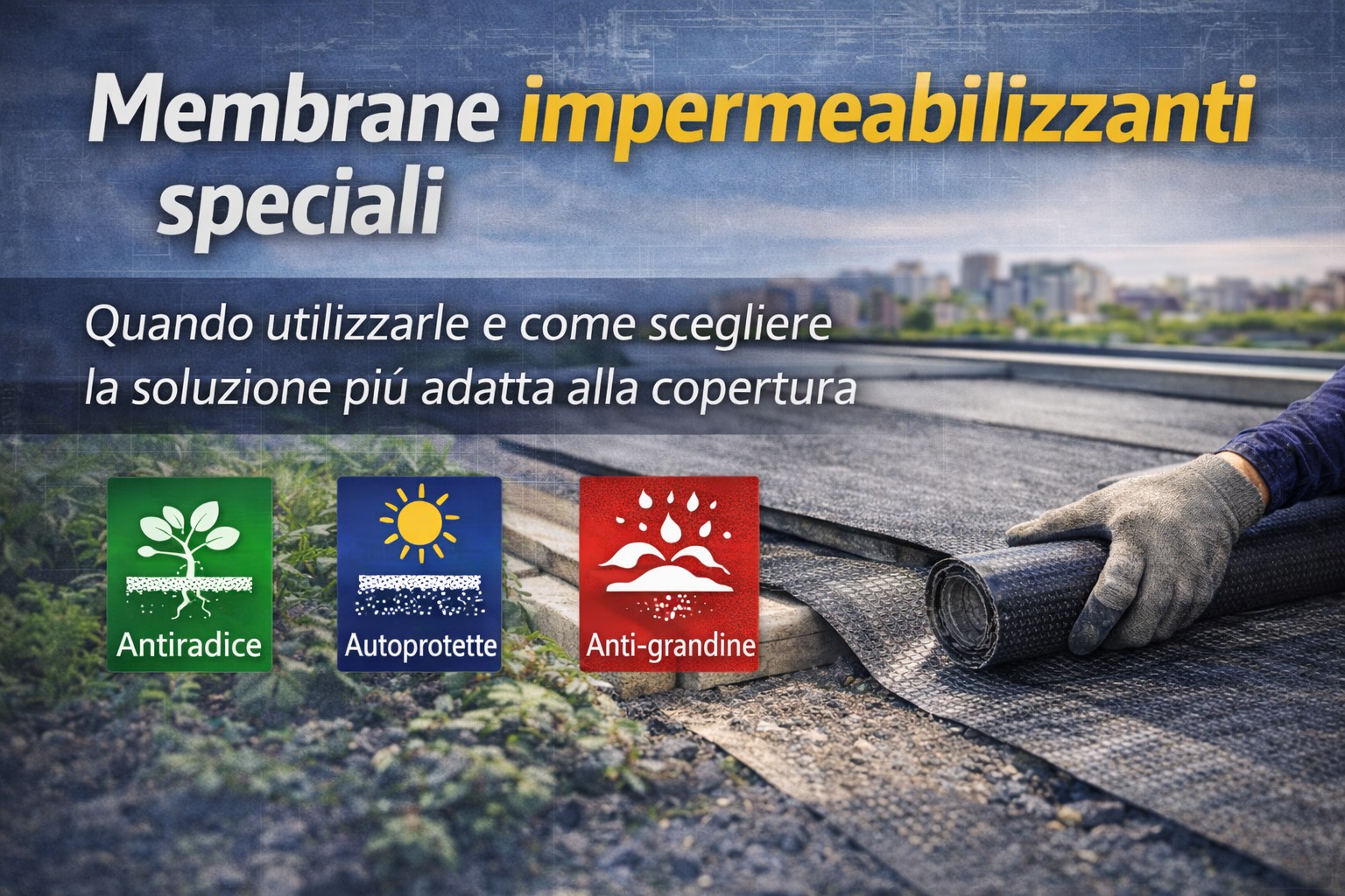 Membrane speciali: quando servono davvero (antiradice, autoprotette, anti-grandine)